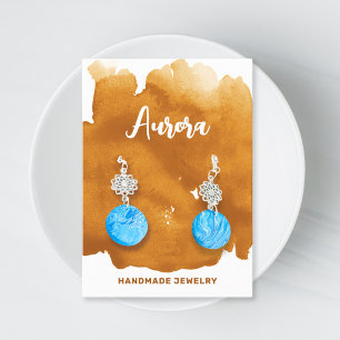 Gold Watercolor Wash Hand Painted Modern Jewellery Business Card