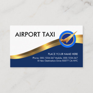 Gold Wave Airport Runway Business Card