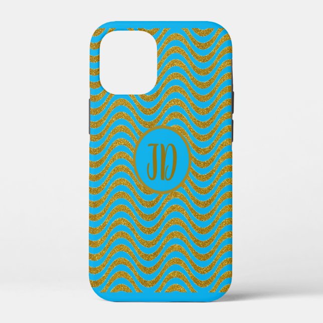 "gold" waves Case-Mate iPhone case (Back)