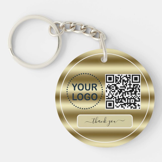 Gold Waves QR Code Votre logo ici (Devant)
