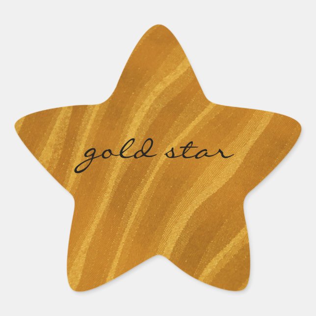"gold" waves star sticker (Front)