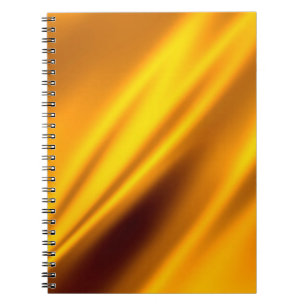 Gold waving abstract background notebook