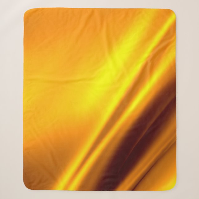Gold waving abstract background sherpa blanket (Front)