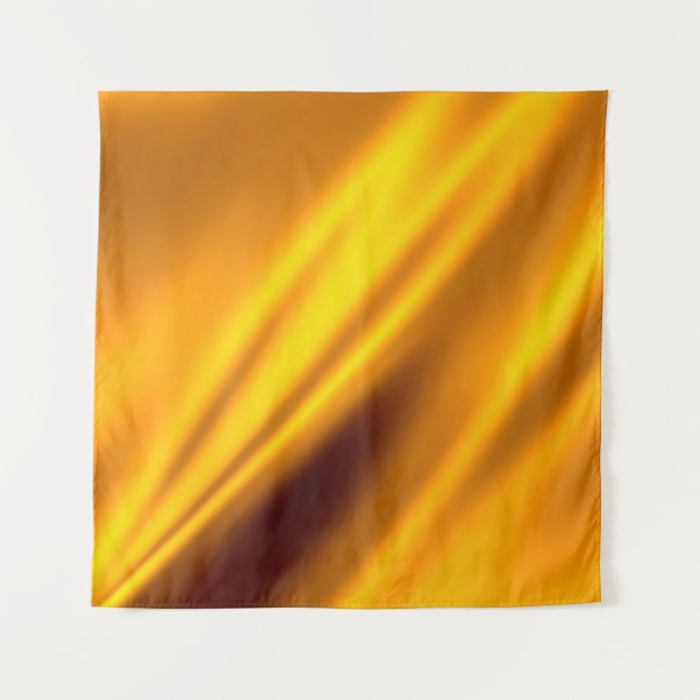 Gold waving abstract background tapestry (Front)