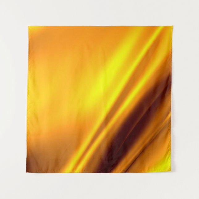 Gold waving abstract background tapestry (Front)