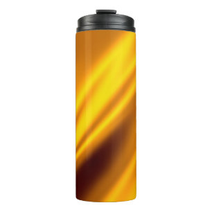 Gold waving abstract background thermal tumbler