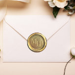 Gold Wax Seal Vintage Classy Luxury Stickers<br><div class="desc">Classy printed wax seal design sticker with gold colours to personalize with your initials for any occasion,  from weddings to baby showers!</div>
