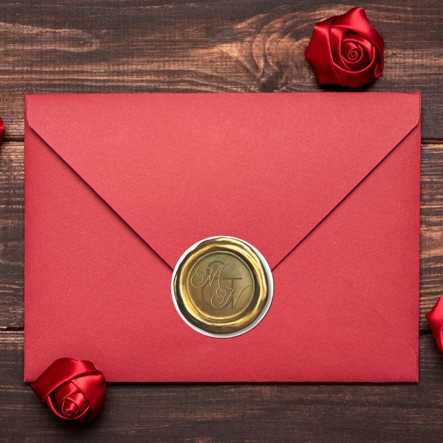  Gold Wax Seal Vintage Customized Wedding Stickers (Creator Uploaded)