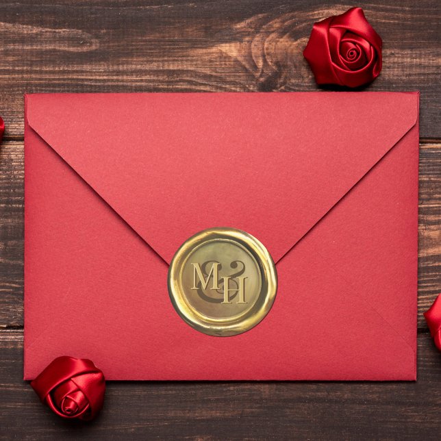  Gold Wax Seal Vintage Customized Wedding Stickers (Creator Uploaded)