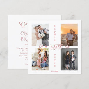 Gold We Still Do Renew the Vows Photo Collage Invitation