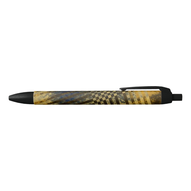 Gold Weave Black Ink Pen (Top)