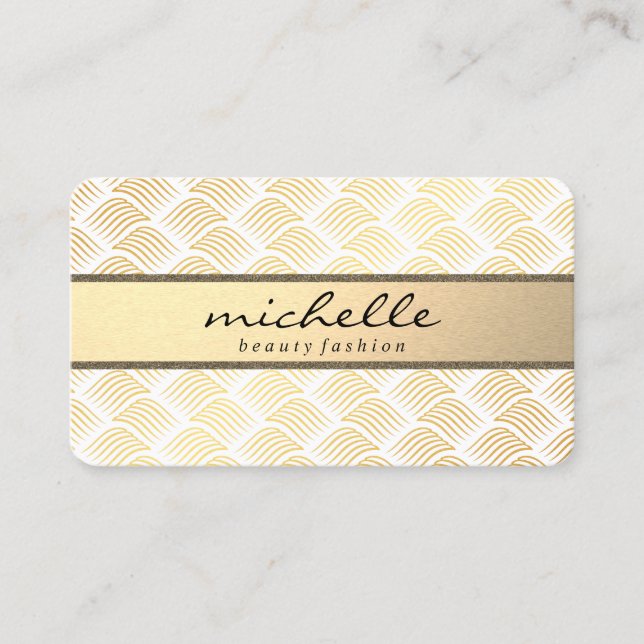 Gold Weave Lux Business Card (Front)