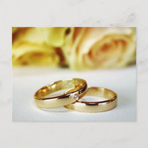 Gold Wedding Bands Postcard