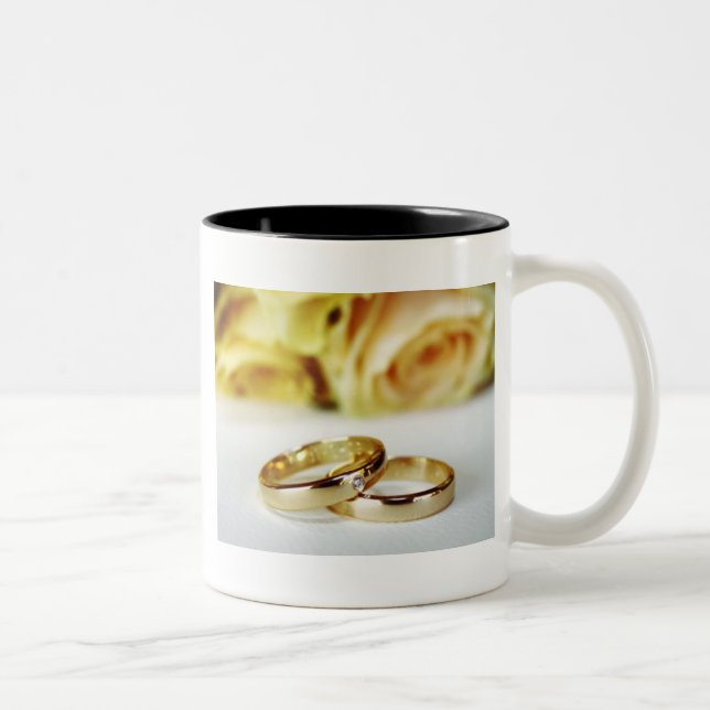 Gold Wedding Bands/Wedding Two-Tone Coffee Mug (Right)