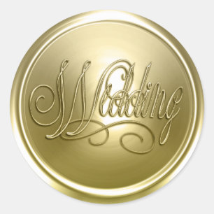Gold Wedding Envelope Seal