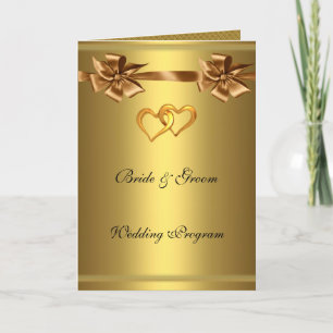 Gold Wedding Program