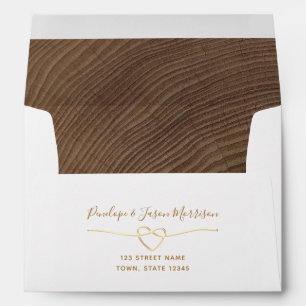 Gold Wedding Return Address 5x7 Envelope