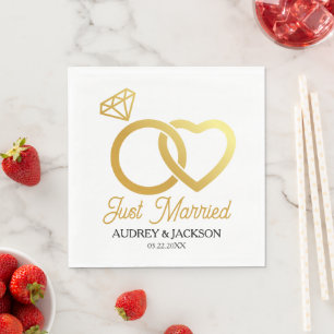 Gold Wedding Ring Napkin