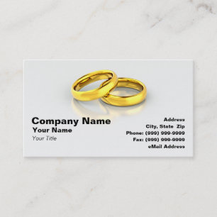 Gold Wedding Rings Business Card