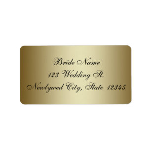 Gold Wedding RSVP Return Address Labels