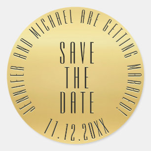 Gold Wedding Seal Modern