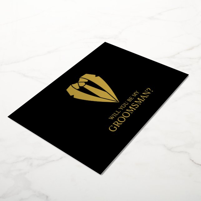 Gold Wedding Suit Personalized Groomsman Proposal (Rotated)