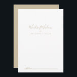 Gold Wedding Words of Wisdom Advice Card<br><div class="desc">This gold wedding words of wisdom advice card is perfect for a modern wedding. The simple and elegant design features classic and fancy script typography in gold. These cards are perfect for a wedding, bridal shower, baby shower, graduation party & more. Personalize the cards with the names of the bride...</div>