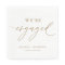 Gold We're Engaged Engagement Party Napkins
