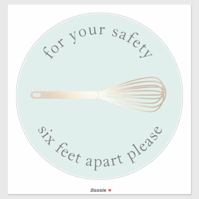 Gold Whisk | Bakery Social Distancing Floor Marker (Sheet)