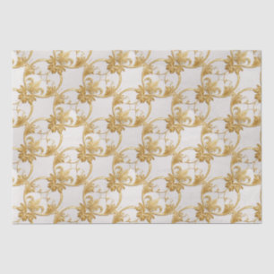 Gold White AI Art Tissue Paper