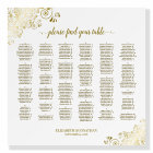 Gold & White Alphabetical Wedding Seating Chart