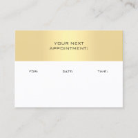 Gold White Appointment Reminder Template Elegant