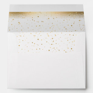 Gold & White Beautiful Elegant Wedding Envelope