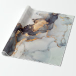 Gold White Black Marble Wrapping Paper<br><div class="desc">A gorgeous design of black,  gold and white marble. Perfect for any home decor ideas!</div>