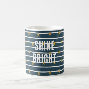 Gold White Blue Stars and Stripes Coffee Mug