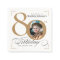 Gold White Calligraphy Custom Photo 80th Birthday