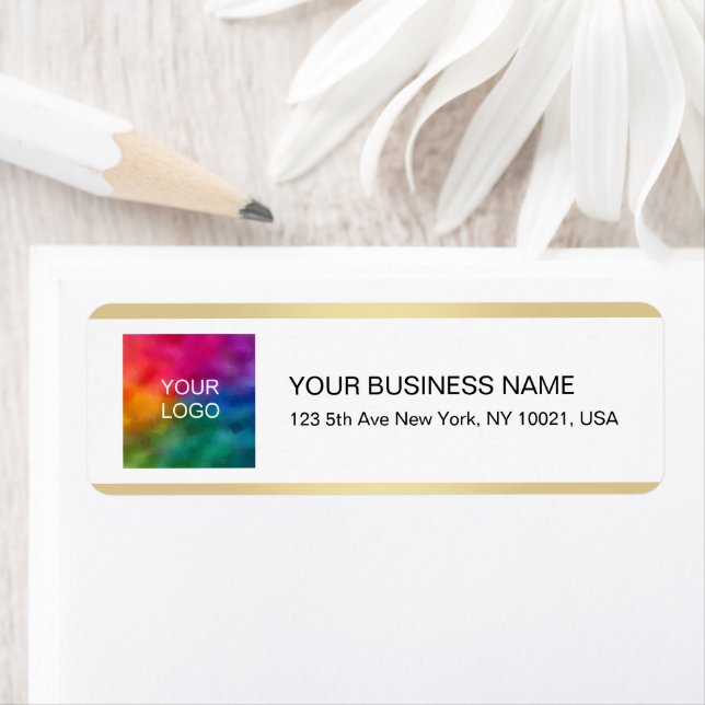 Gold White Chic Typography Upload Your Logo (Insitu)