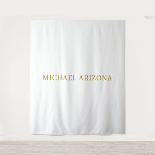 Gold & White Colour Minimalist Simple Plain Modern Tapestry