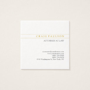 Gold & White Consultant Attorney Profession Thick