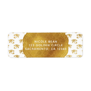 Gold White Egyptian Egypt Eye Glam Modern Wedding