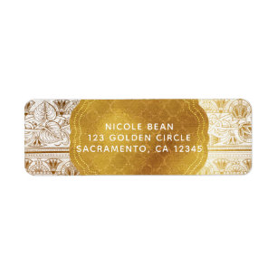 Gold White Egyptian Egypt Eye Glam Modern Wedding