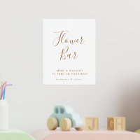 Gold White Elegant Flower Bar Wedding