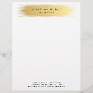 Gold White Elegant Professional Template Modern Letterhead
