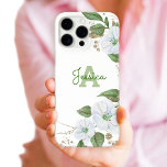 Gold White Floral Watercolor Monogram Script Chic iPhone 16 Pro Max Case<br><div class="desc">A chic, stunning, sophisticated, white and faux gold glitter floral watercolor with personalized script typography and a san serif type monogram initial overlay a stylish, airy white background on this chic, elegant, modern cell phone case. Personalize with your name and monogram. Makes a fun and stylish statement every time you...</div>