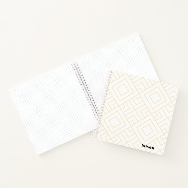 Gold White Graphic Diamonds Sketchbook Journal (Intérieur)