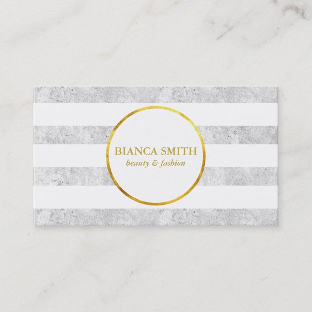 Gold & White | Luxurious II Business Card (Front)