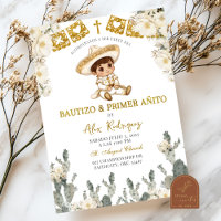 Gold White Mexican Bautizo Y Primer Anito