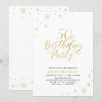 Gold & White | Modern Chic 50th Birthday Party