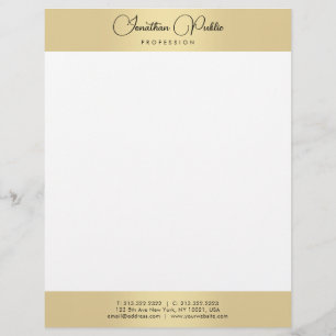 Gold White Modern Elegant Typography Template Letterhead