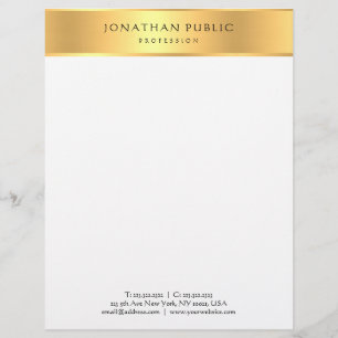 Gold White Modern Professional Elegant Template Letterhead